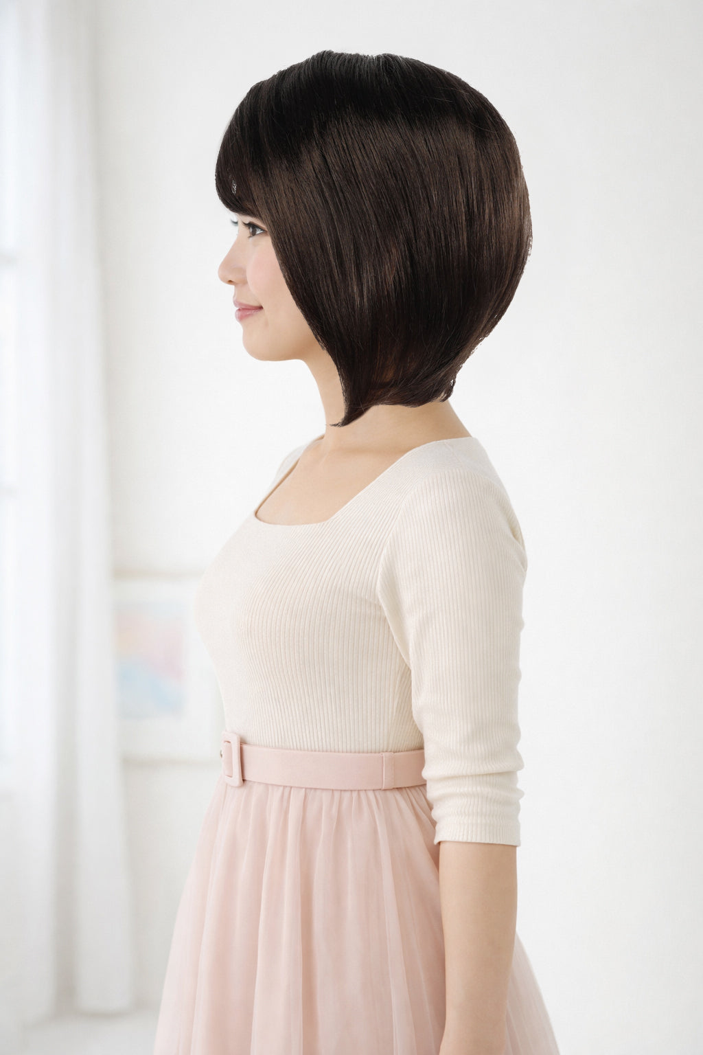 Wings2you W-110A 横髪が長めのボブスタイルです | 上品な雰囲気で女子力もＵＰ | ウィッグネット付き