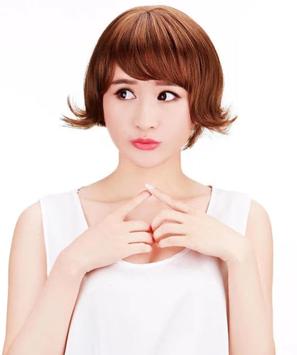Wigs2you W-549 ショートボブスタイル | 毛先のカールでアレンジいらずでオシャレに変身 | ウィッグネット付き