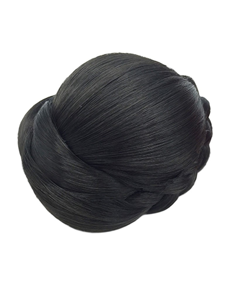 Wigs2you W-8455 女性用和風ウィッグ シニヨン・お団子スタイル ナチュラルウィッグ 着物・夏祭り・花火大会・結婚式などにぴったり！自然な風合いと快適なフィット感のファイバー製。調節可能なストラップ付き。