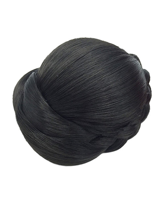 Wigs2you W-8455 女性用和風ウィッグ シニヨン・お団子スタイル ナチュラルウィッグ 着物・夏祭り・花火大会・結婚式などにぴったり！自然な風合いと快適なフィット感のファイバー製。調節可能なストラップ付き。