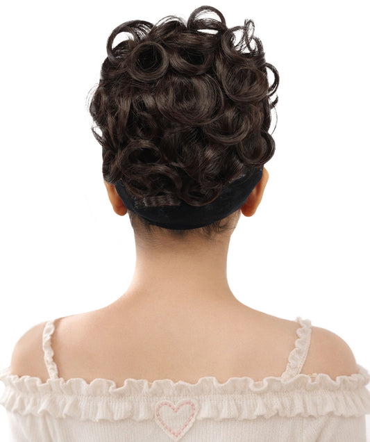 Wigs2you W-8478 シニヨンバンウィッグ _ 5" カール合成ヘアピース、バレッタ付き _ エレガントアップスタイル