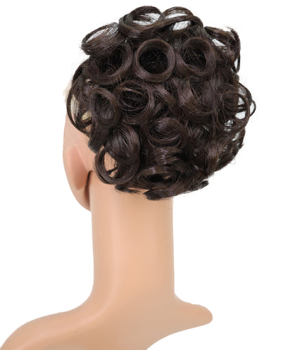 Wigs2you W-8478 シニヨンバンウィッグ _ 5" カール合成ヘアピース、バレッタ付き _ エレガントアップスタイル