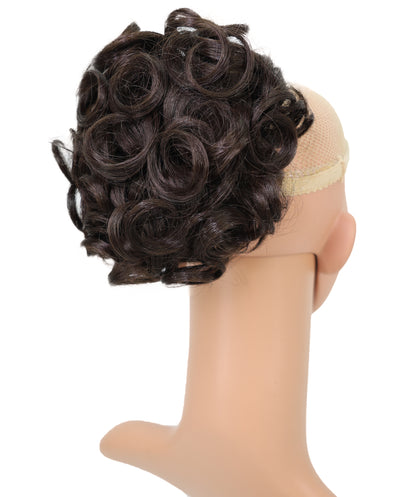 Wigs2you W-8478 シニヨンバンウィッグ _ 5" カール合成ヘアピース、バレッタ付き _ エレガントアップスタイル
