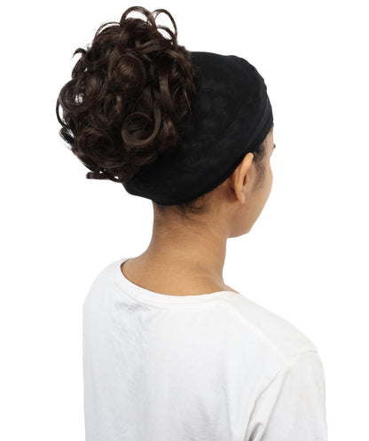 Wigs2you W-8478 シニヨンバンウィッグ _ 5" カール合成ヘアピース、バレッタ付き _ エレガントアップスタイル