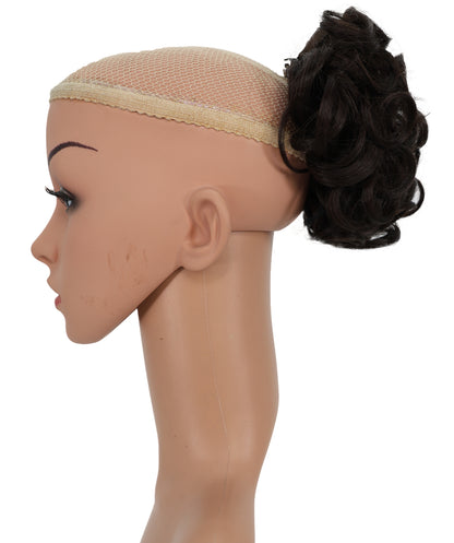 Wigs2you W-8478 シニヨンバンウィッグ _ 5" カール合成ヘアピース、バレッタ付き _ エレガントアップスタイル