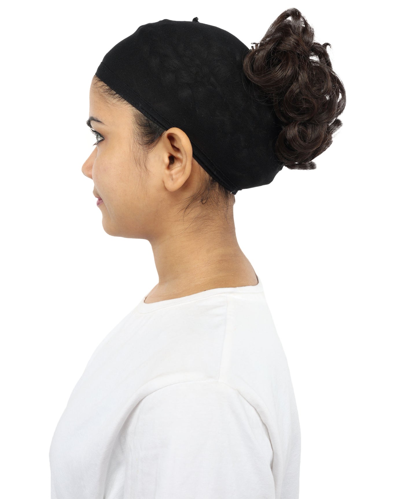 Wigs2you W-8478 シニヨンバンウィッグ _ 5" カール合成ヘアピース、バレッタ付き _ エレガントアップスタイル