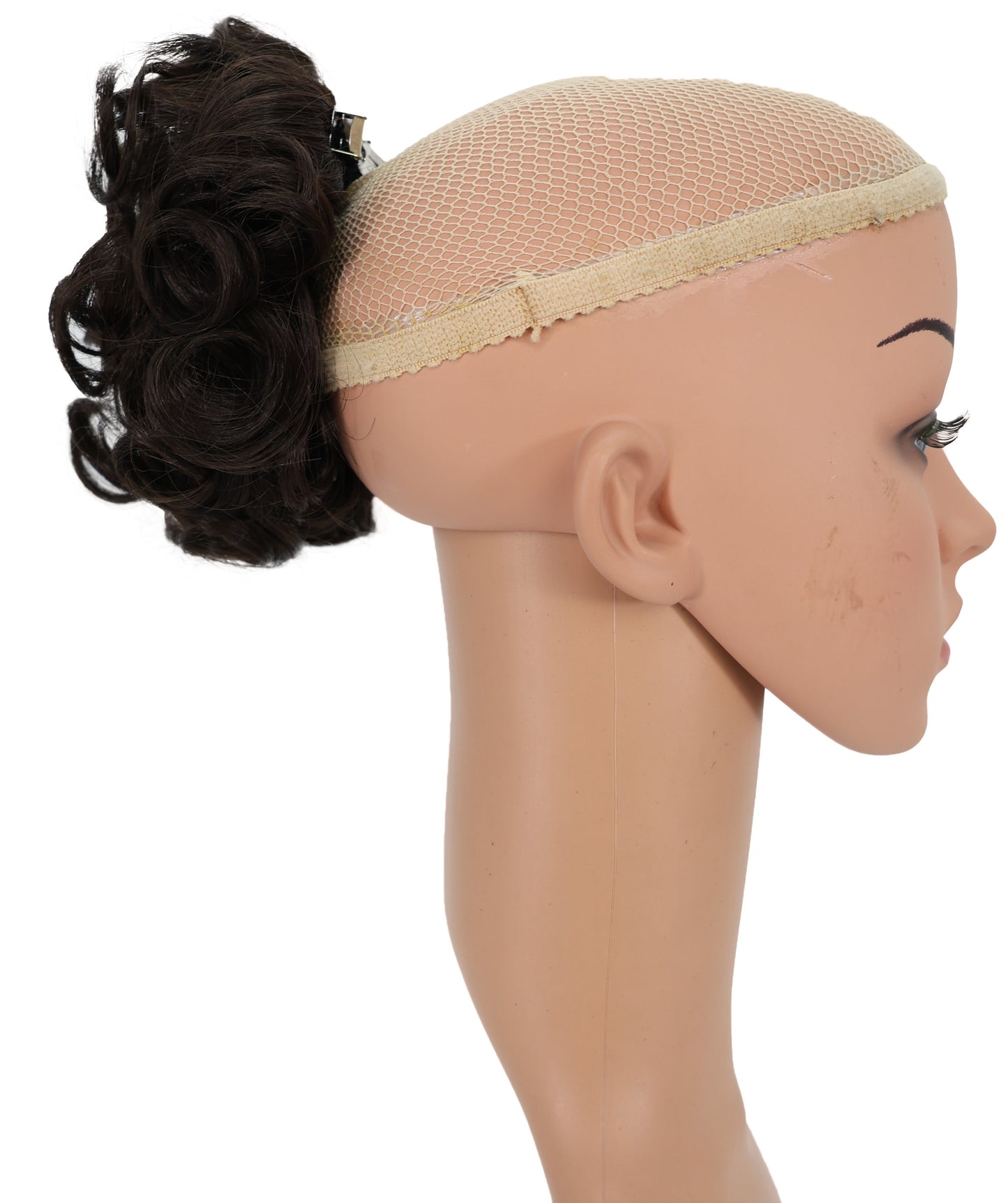 Wigs2you W-8478 シニヨンバンウィッグ _ 5" カール合成ヘアピース、バレッタ付き _ エレガントアップスタイル