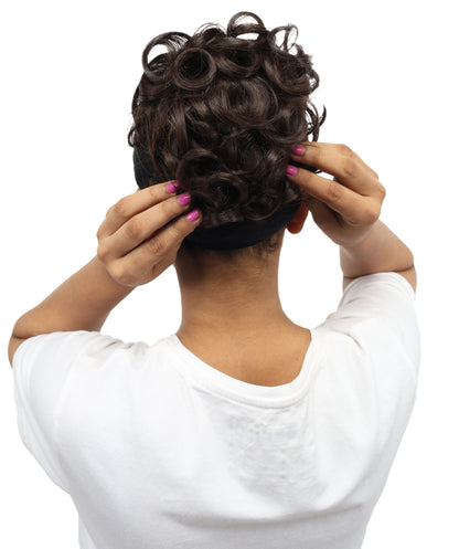 Wigs2you W-8478 シニヨンバンウィッグ _ 5" カール合成ヘアピース、バレッタ付き _ エレガントアップスタイル