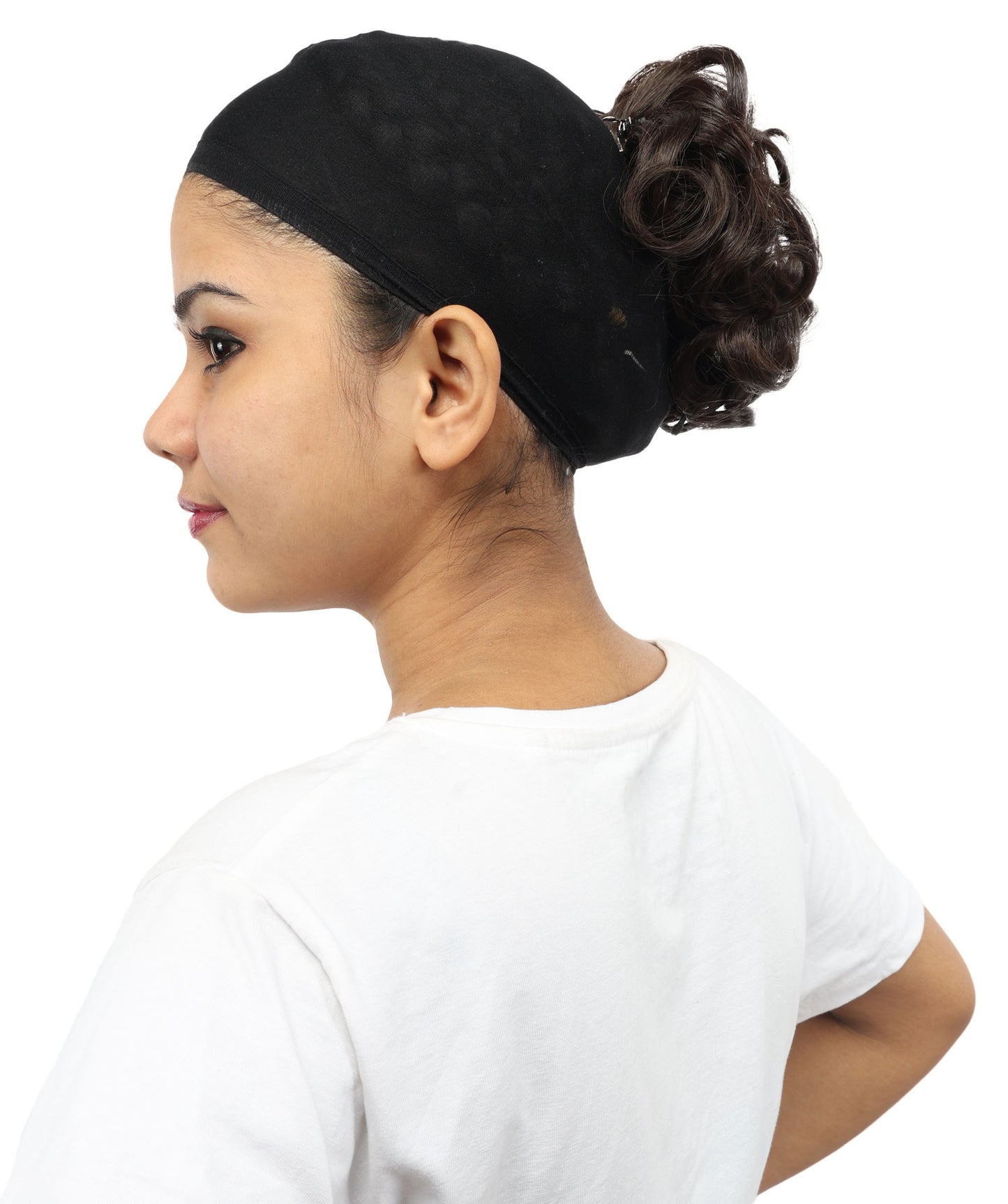 Wigs2you W-8478 シニヨンバンウィッグ _ 5" カール合成ヘアピース、バレッタ付き _ エレガントアップスタイル