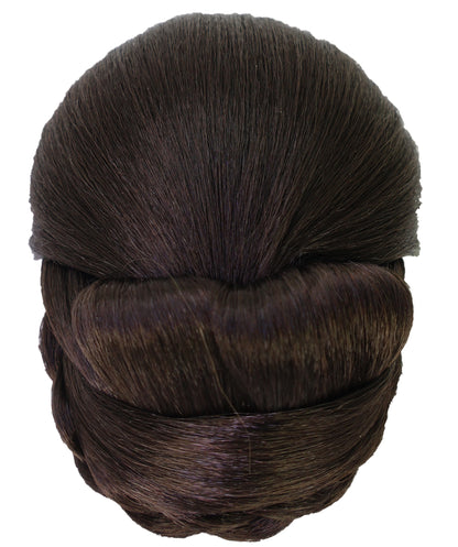 Wigs2you W-8479 和風シニヨンドームバン _ 耐熱合成ヘアピース _ 伝統的エレガントアップスタイル