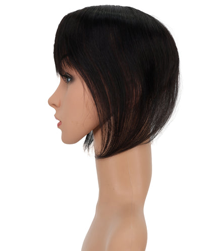 Wigs2you W-8481 部分ウィッグ _ 100%人毛、9" 軽量トップヘアピース _ 医療用・日常用