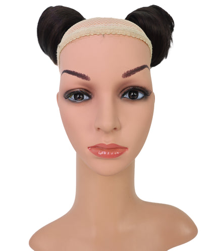 Wigs2you W-8484 ヘアシュシュ ファッション バン | 耐熱性 ブラック 6.5インチ メッシーヘアピース