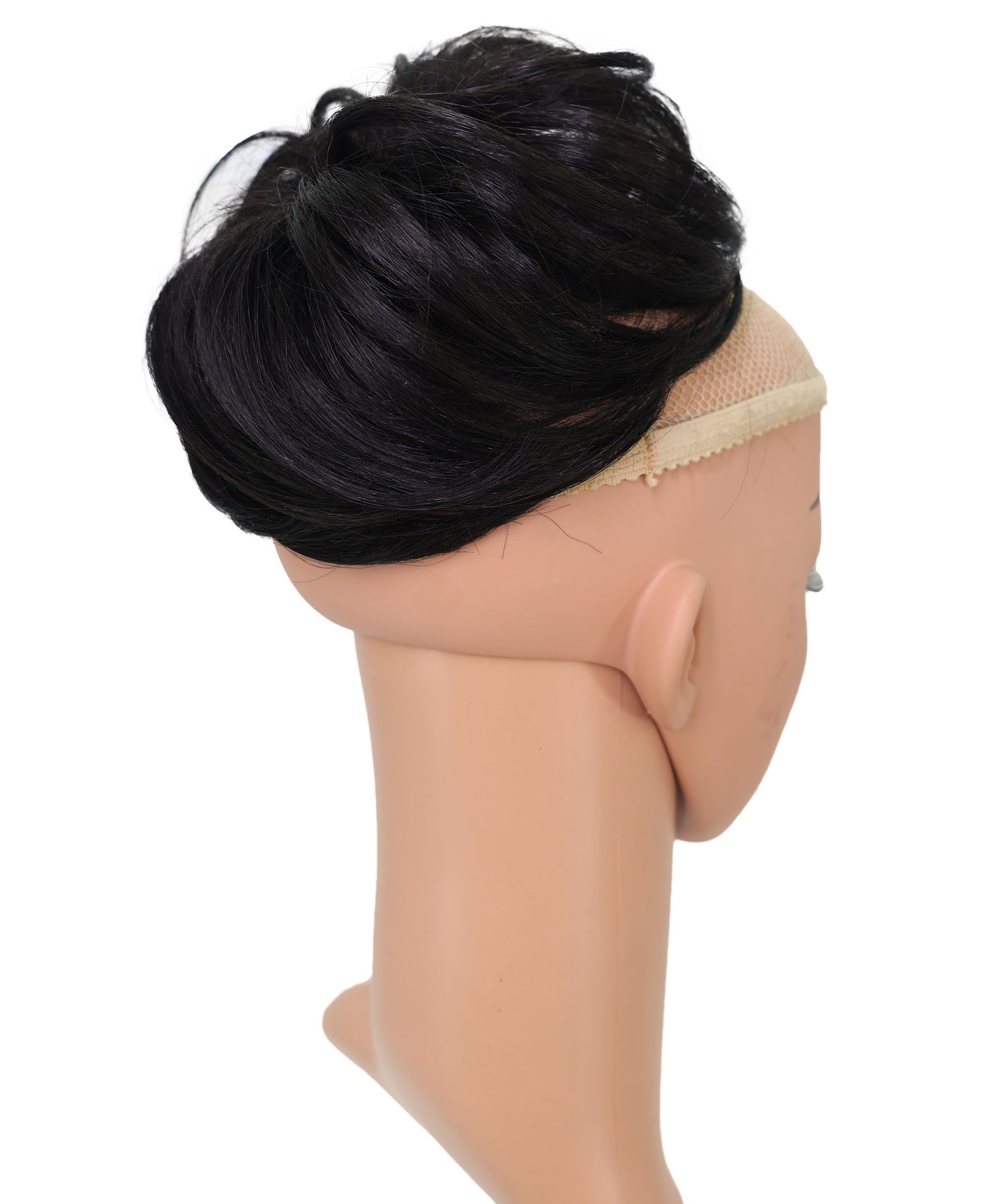 Wigs2you W-8485 ヘアシュシュ ファッション バン | 耐熱性 ブラック 6.5インチ メッシーヘアピース