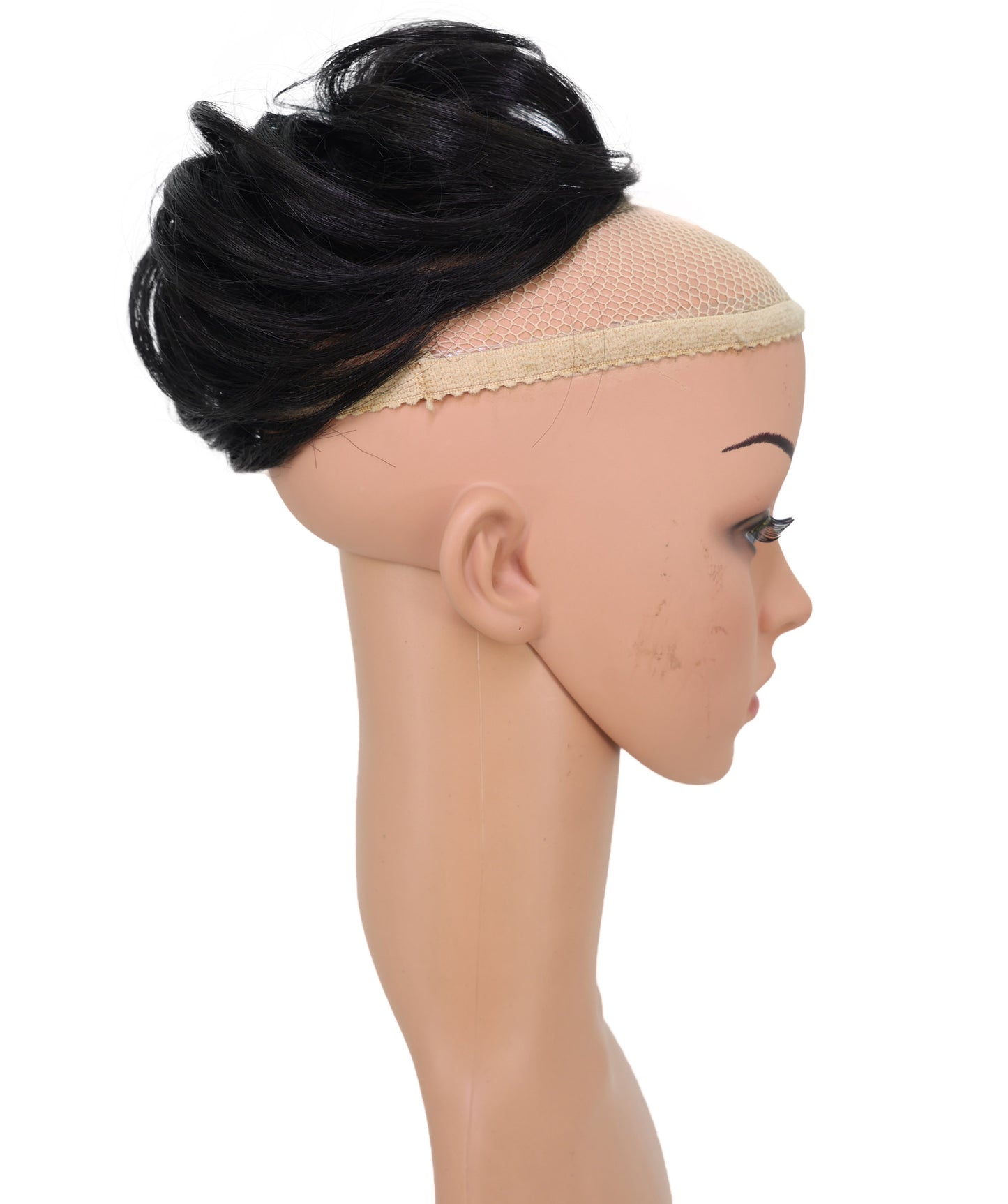 Wigs2you W-8485 ヘアシュシュ ファッション バン | 耐熱性 ブラック 6.5インチ メッシーヘアピース