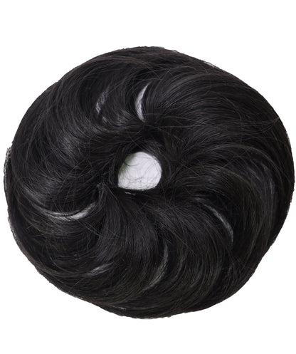 Wigs2you W-8485 ヘアシュシュ ファッション バン | 耐熱性 ブラック 6.5インチ メッシーヘアピース