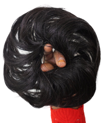 Wigs2you W-8485 ヘアシュシュ ファッション バン | 耐熱性 ブラック 6.5インチ メッシーヘアピース