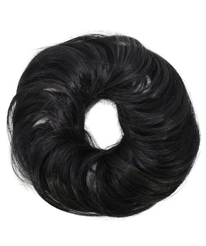 Wigs2you W-8486 女性用ブラック人工毛シュシュ ファッション バン 軽量ウィッグエクステンション | 簡単に装着可能