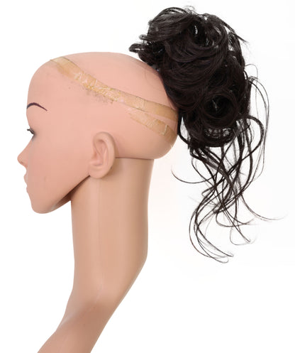 Wigs2you W-8487 ライトブラウンのカーリーヘアクリップオン ファッション バン | 自然なウェーブの毛先が特徴の10インチ合成ウィッグ