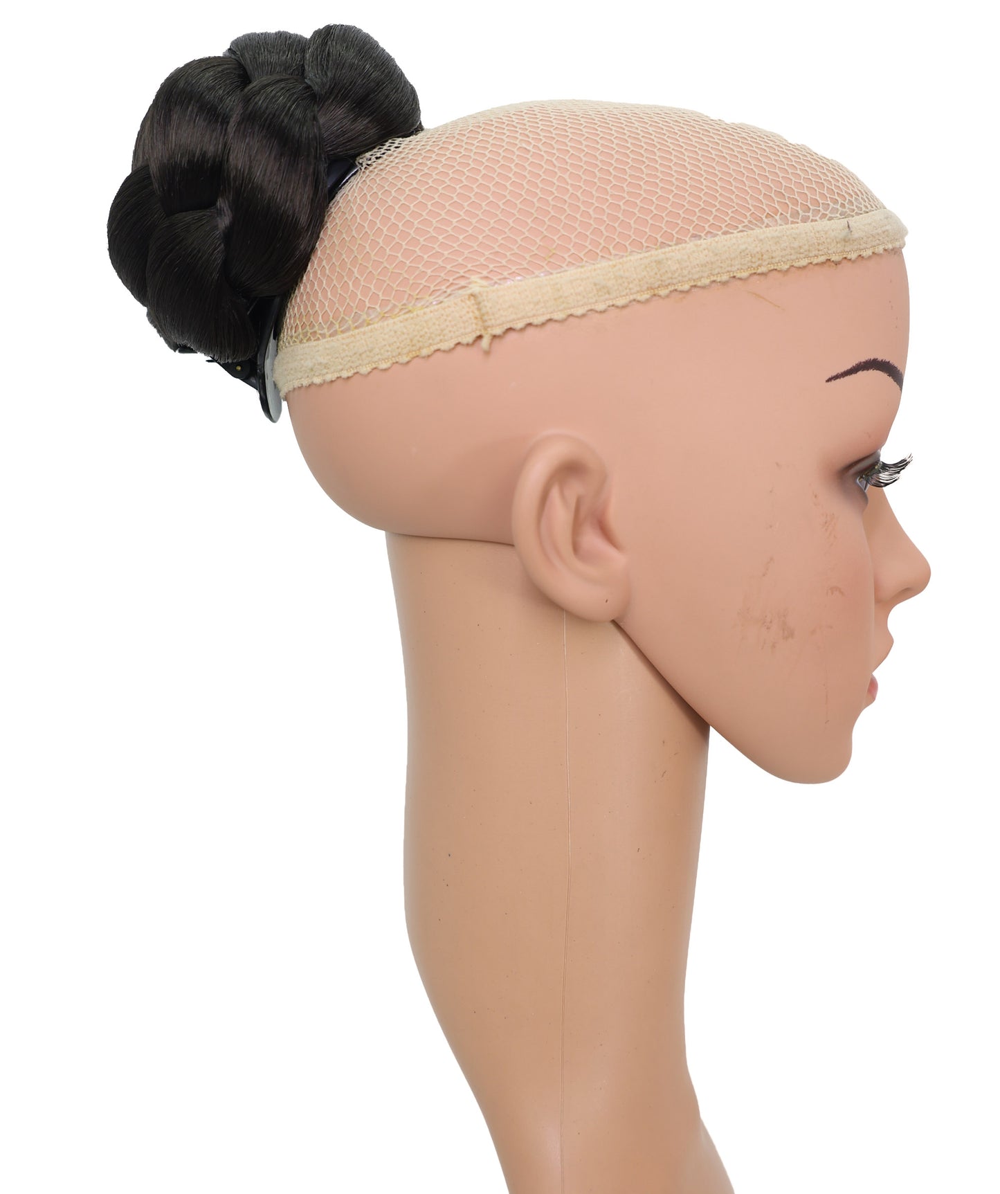 Wigs2you W-8488 お団子ヘアメーカー 大人女性用編み込み、シュシュクロー付き、普段使いやイベントに最適、「ダークブラウン」