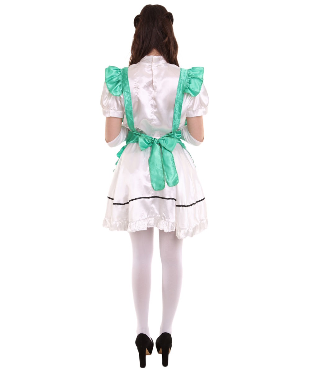 女性用 JCO-326_8 アニメ コスプレ フレンチメイド ファンシー ドレス グリーン コスプレ コスチューム