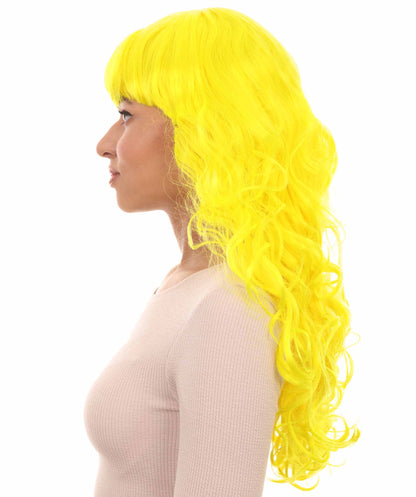 Wigs2you ハロウィンパーティープレミアム H-842 バットマン 女性ジョーカーウィッグ ネオンイエロー色