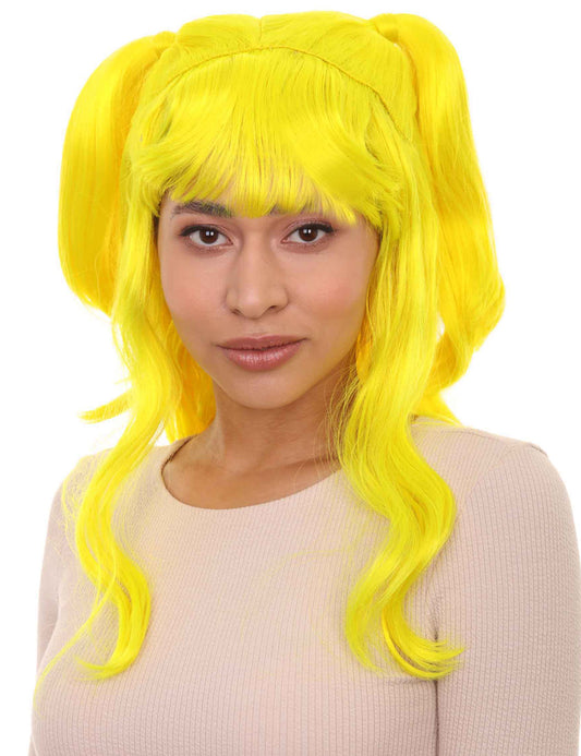Wigs2you ハロウィンパーティープレミアム レディース H-778 バナナエンジェルウィッグ ネオンイエロー色