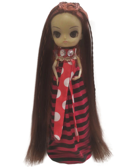 Wigs2you WD40-024 14インチ ダークオーバーン 合成ドール用ウィッグ | 耐熱性・難燃性 BJD・リボーンドール用