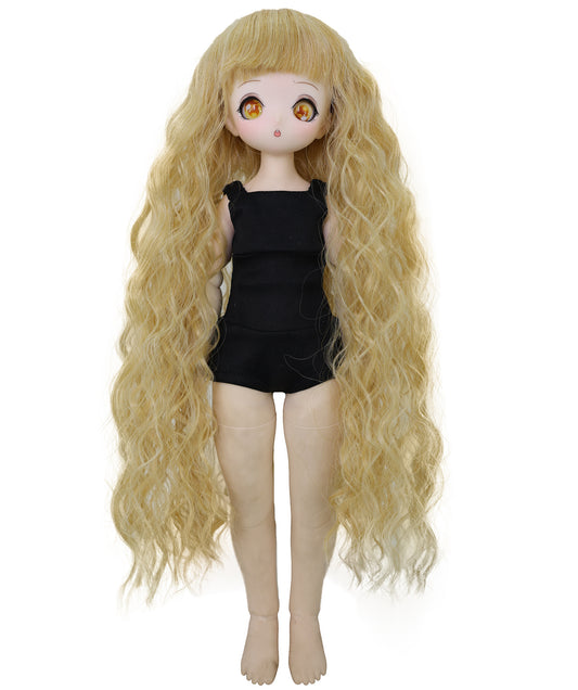 Wigs2you WD40-028 ドールヘアウィッグ、1/3サイズ BJDドール用ウィッグ ライトブロンド カーリー 14インチ 合成繊維
