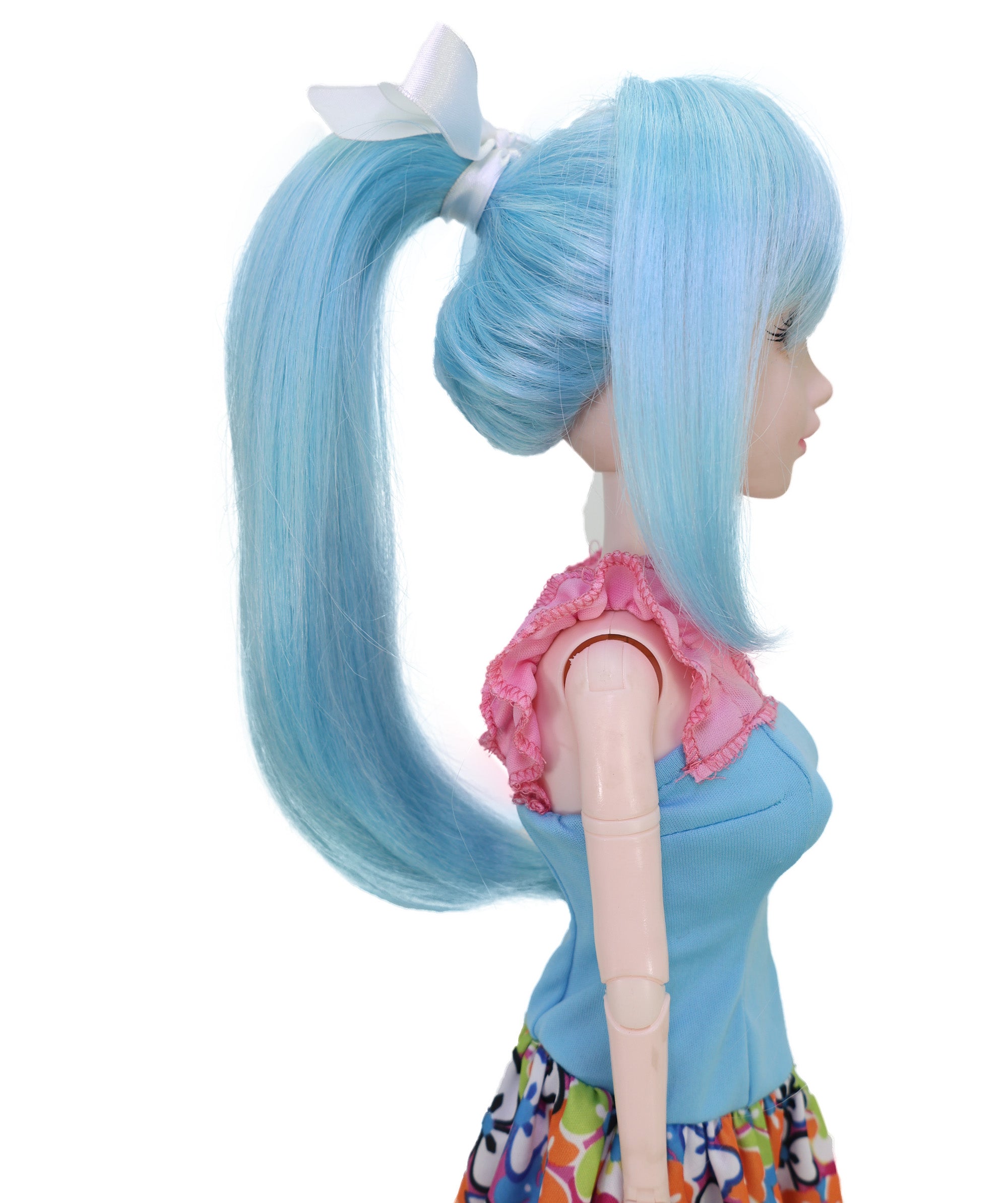 ブライス ウィッグ モヘアウィッグ 海外作家 ソーダブルー ツインテール Wigs2you WD40-032 ライトブルー ツインテール ドール用ウィッグ - 10