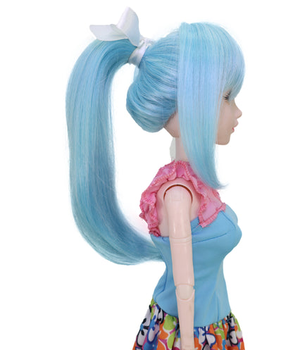 Wigs2you WD40-032 ライトブルー ツインテール ドール用ウィッグ - 10インチ 耐熱性 人工毛 BJDフィギュア＆ドレスアッププレイ用
