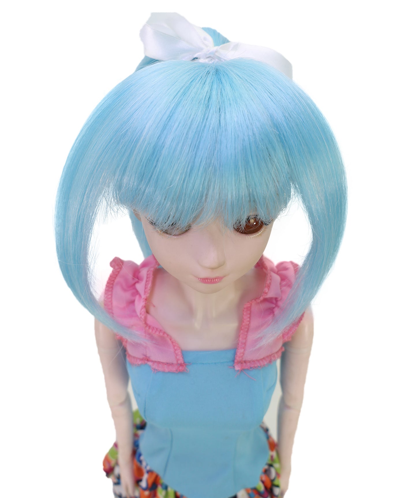 Wigs2you WD40-032 ライトブルー ツインテール ドール用ウィッグ - 10インチ 耐熱性 人工毛 BJDフィギュア＆ドレスアッププレイ用