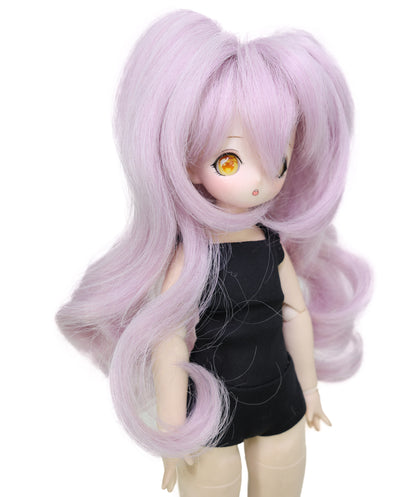 Wigs2you WD40-033 Doll wig! 10インチ ライトパープル BJD ドール用ウィッグ – Wigs2you 耐熱カーリーヘアピース | 1/3ドールに最適