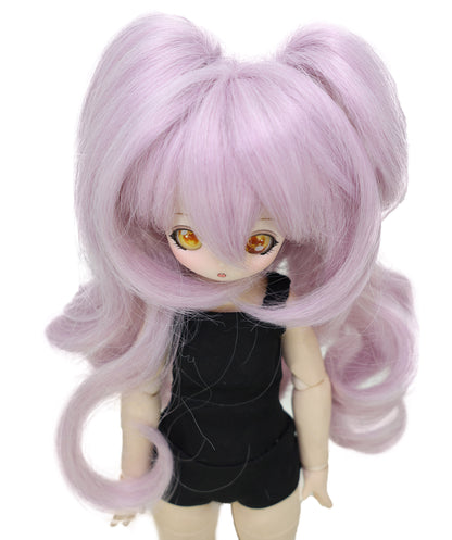 Wigs2you WD40-033 Doll wig! 10インチ ライトパープル BJD ドール用ウィッグ – Wigs2you 耐熱カーリーヘアピース | 1/3ドールに最適