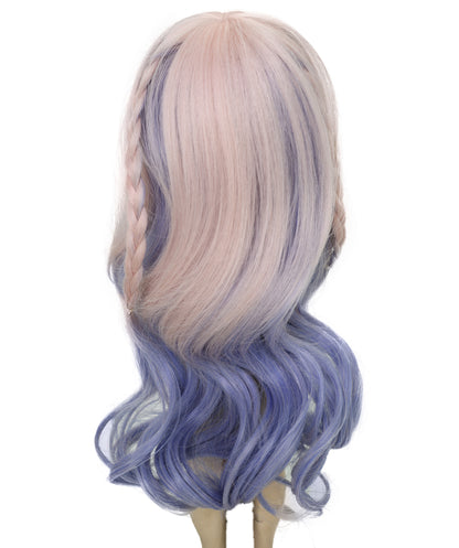 Wigs2you WD40-035 ライトパープルブルーオンブレドールウィッグ - 11インチロングミックスカール人工毛 BJDドール用