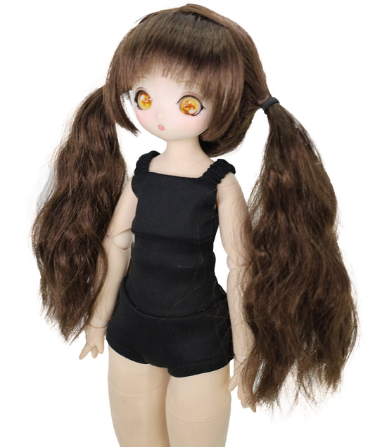 Wigs2you 8.6インチ ブラウン カーリー ドールウィッグ – 人形やコスプレ用の合成毛 | 標準キャップ WD40-038