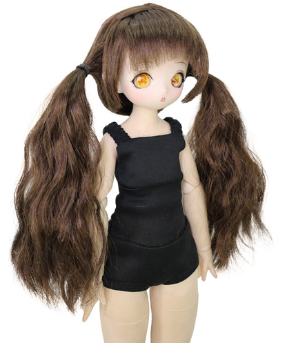 Wigs2you 8.6インチ ブラウン カーリー ドールウィッグ – 人形やコスプレ用の合成毛 | 標準キャップ WD40-038