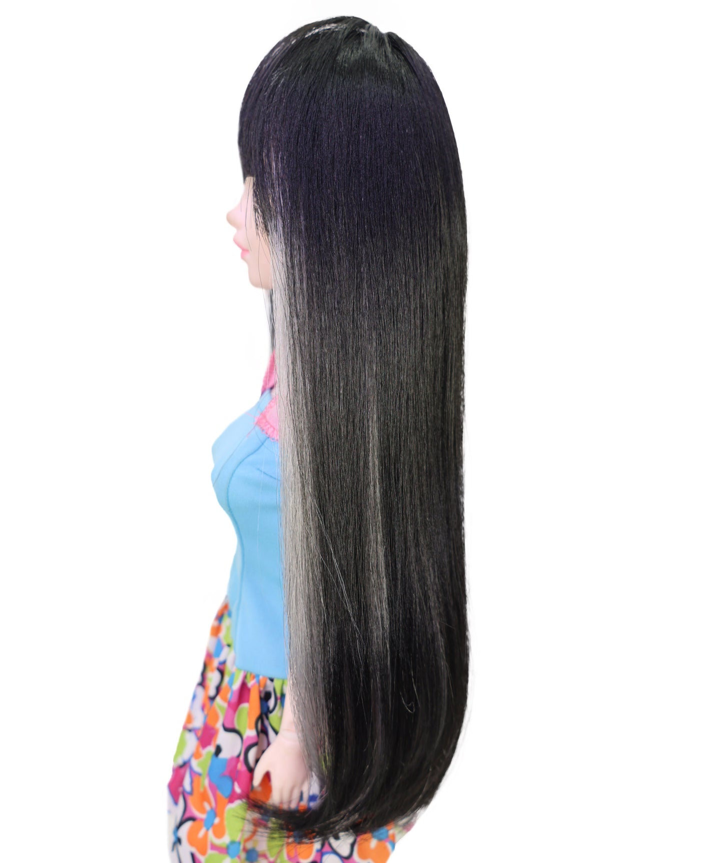 Wigs2you WD40-045 ブラック/グレー JP BJDドール用ウィッグ – 14インチ 耐熱合成繊維 標準キャップ付き コスプレドール用  "