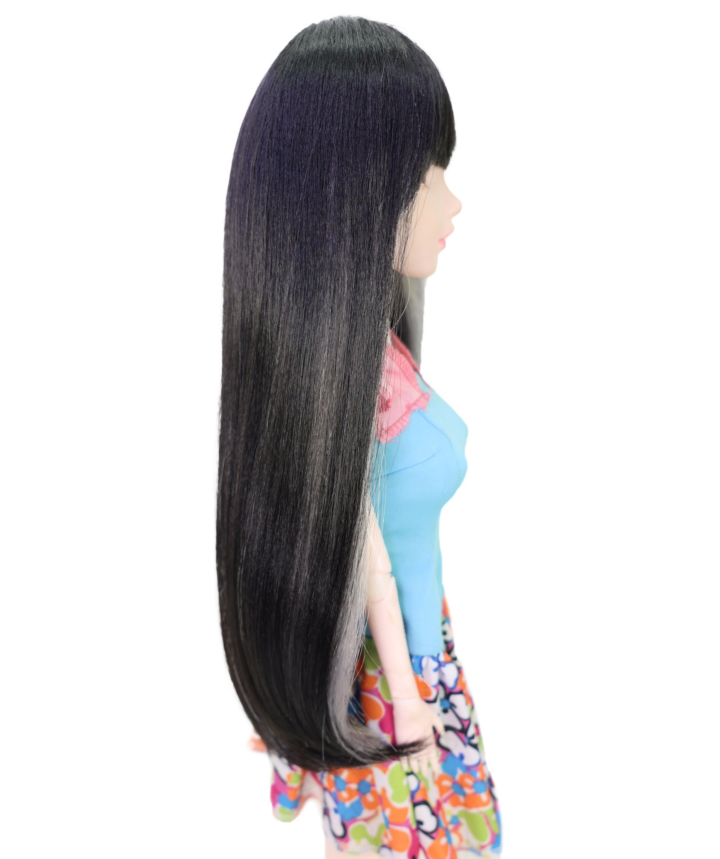 Wigs2you WD40-045 ブラック/グレー JP BJDドール用ウィッグ – 14インチ 耐熱合成繊維 標準キャップ付き コスプレドール用  "