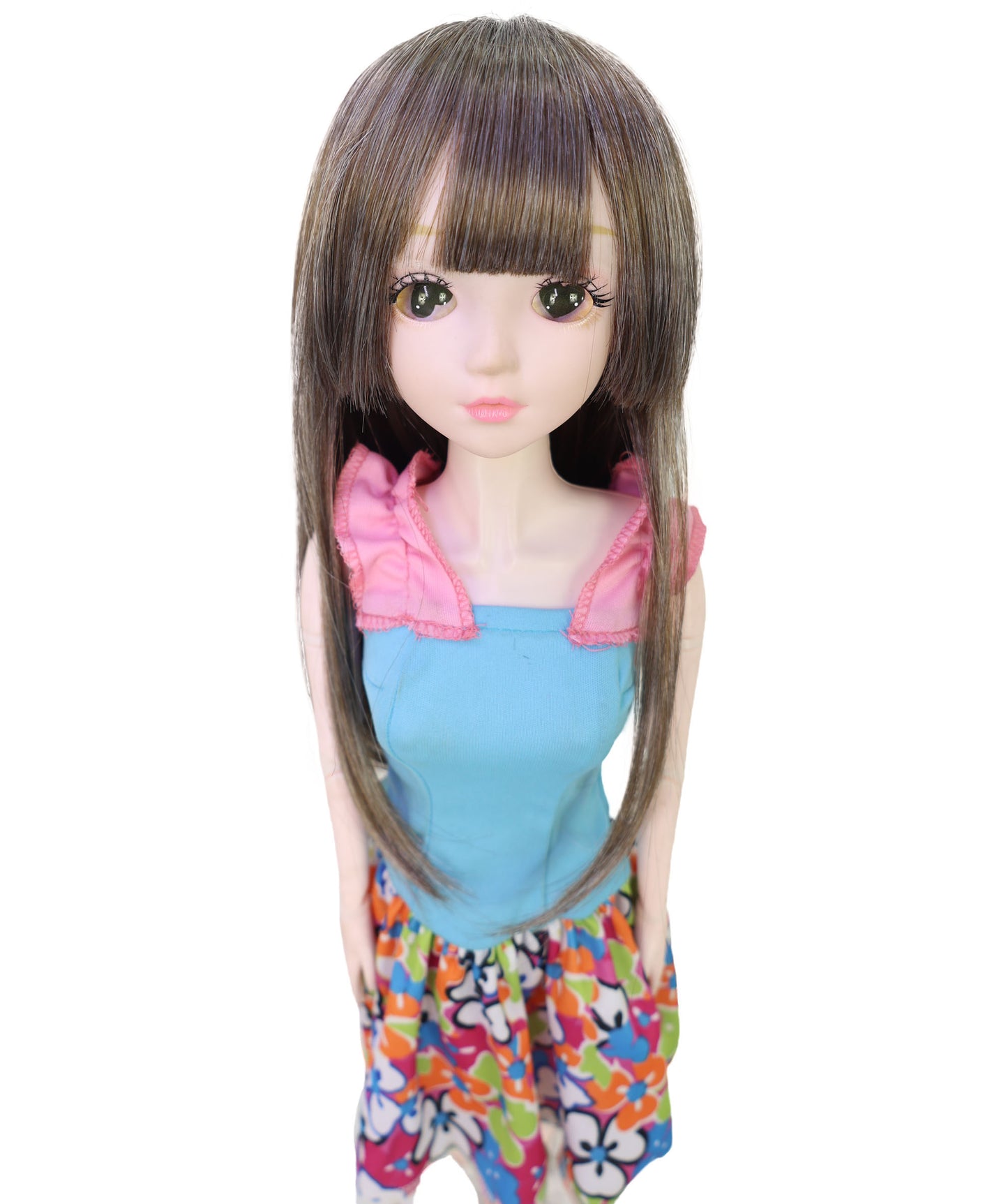 Wigs2you WD40-046 ドールウィッグ！「12インチ」ダークブラウン JP BJDドール用ウィッグ – 耐熱合成繊維、標準キャップ付き（コレクタードール用）   "