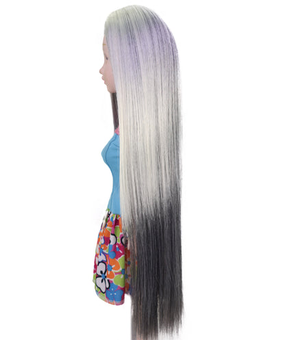 Wigs2you WD40-049 ドールウィッグ！18インチ（約46cm）ロングドールウィッグ、ホワイトグレー、ストレート、難燃性合成繊維ウィッグ  "