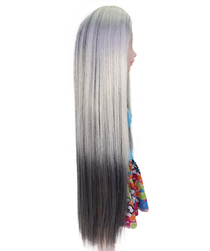 Wigs2you WD40-049 ドールウィッグ！18インチ（約46cm）ロングドールウィッグ、ホワイトグレー、ストレート、難燃性合成繊維ウィッグ  "