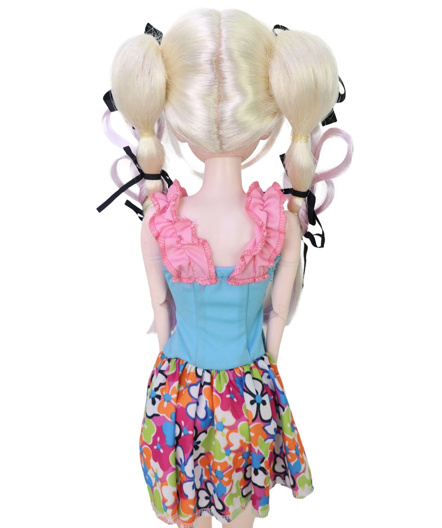 Wigs2you WD40-051 ドール用ウィッグ！9インチ ホワイト ドール用ウィッグ ツインテールスタイル 難燃性合成繊維製 ミニチュアドール用ヘアピース