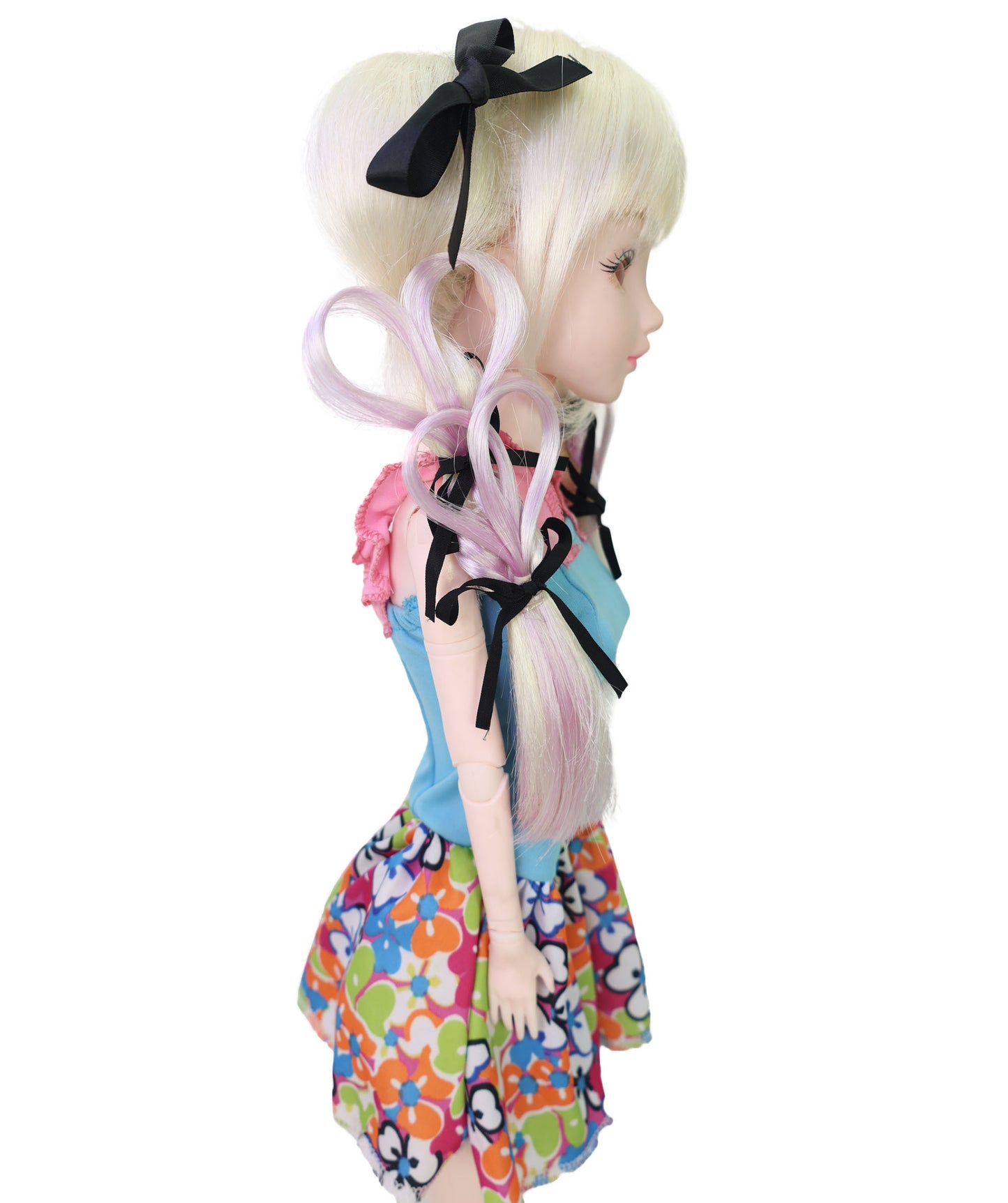 Wigs2you WD40-051 ドール用ウィッグ！9インチ ホワイト ドール用ウィッグ ツインテールスタイル 難燃性合成繊維製 ミニチュアドール用ヘアピース