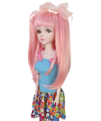 Wigs2you WD40-052 ドール用ウィッグ！11インチ ライトピンク ドール用ウィッグ レイヤードツインテール 難燃性合成繊維製 ミニチュアドール用ヘアピース  """