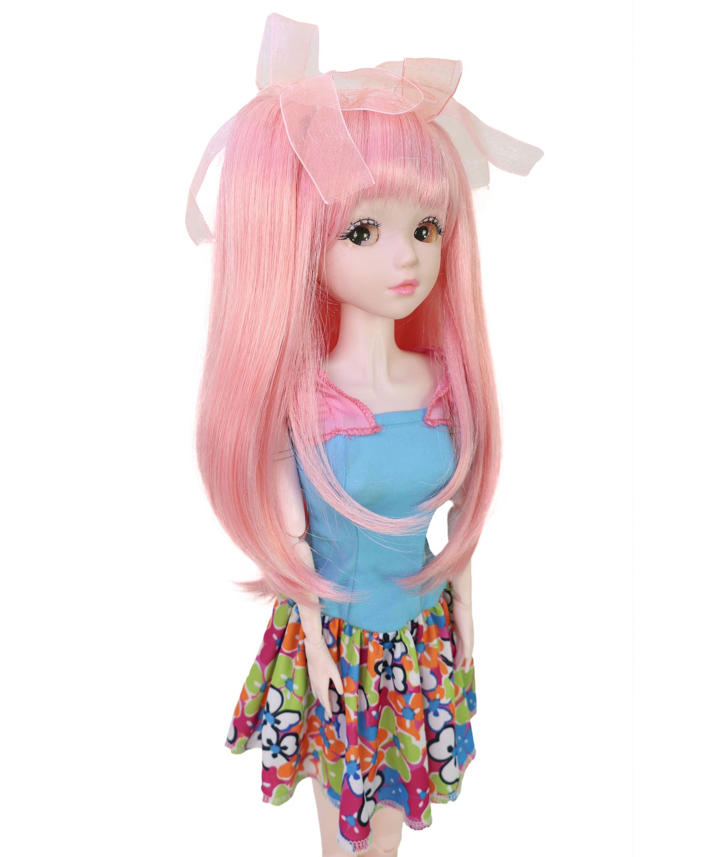 Wigs2you WD40-052 ドール用ウィッグ！11インチ ライトピンク ドール用ウィッグ レイヤードツインテール 難燃性合成繊維製 ミニチュアドール用ヘアピース  """