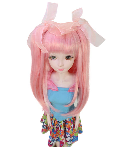 Wigs2you WD40-052 ドール用ウィッグ！11インチ ライトピンク ドール用ウィッグ レイヤードツインテール 難燃性合成繊維製 ミニチュアドール用ヘアピース  """