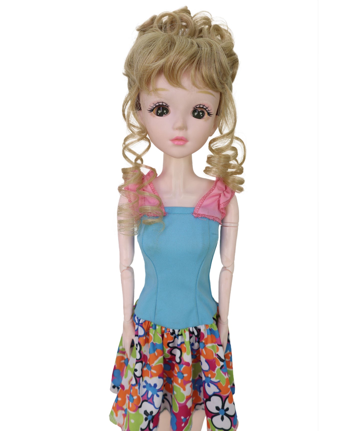Wigs2you WD40-054 Doll wig!  8インチ カールドールウィッグ ライトブラウン リングレット 難燃性合成繊維ヘアピース ミニチュアドール用