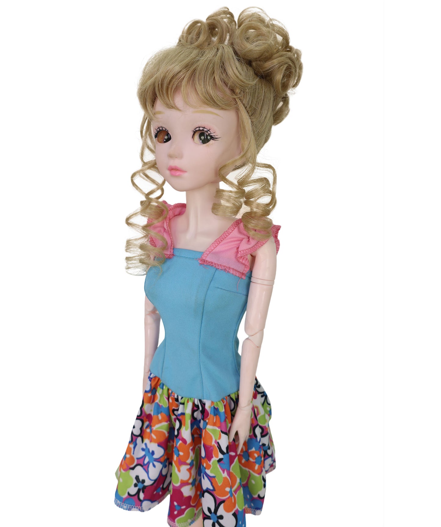 Wigs2you WD40-054 Doll wig!  8インチ カールドールウィッグ ライトブラウン リングレット 難燃性合成繊維ヘアピース ミニチュアドール用