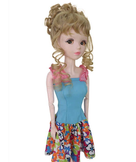 Wigs2you WD40-054 Doll wig!  8インチ カールドールウィッグ ライトブラウン リングレット 難燃性合成繊維ヘアピース ミニチュアドール用