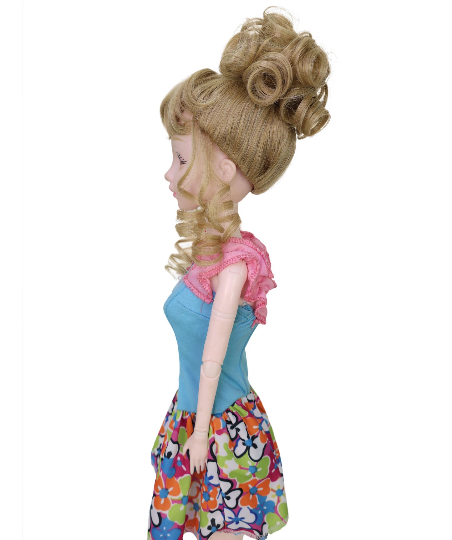 Wigs2you WD40-054 Doll wig!  8インチ カールドールウィッグ ライトブラウン リングレット 難燃性合成繊維ヘアピース ミニチュアドール用
